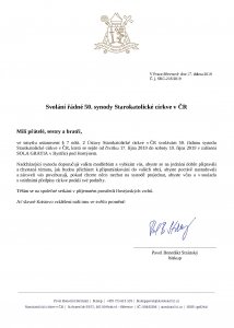 Svolání řádné
50. synody Starokatolické církve v ČR